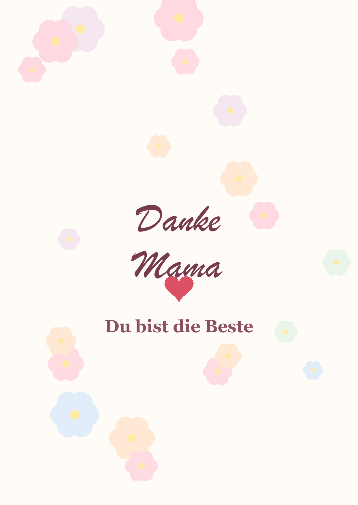 "Danke Mama" Grußkarten 10er Set — Muttertag 2026
