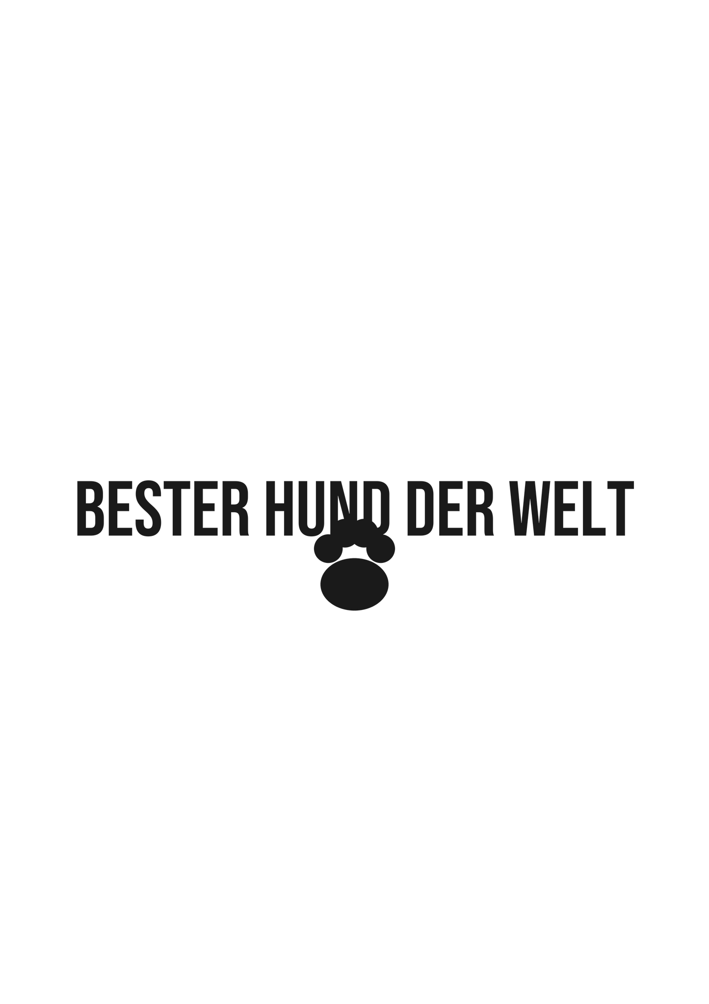 Bester Hund der Welt Poster — Gerahmtes Wandbild
