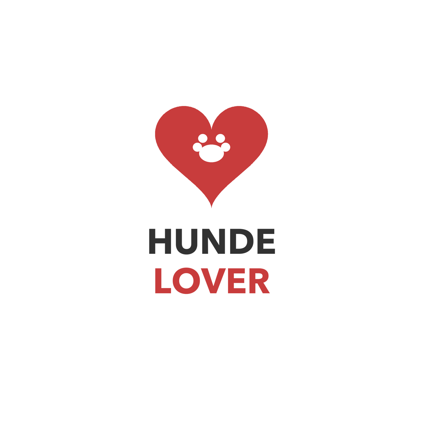Hunde Lover - Premium Poster mit Herz-Pfote