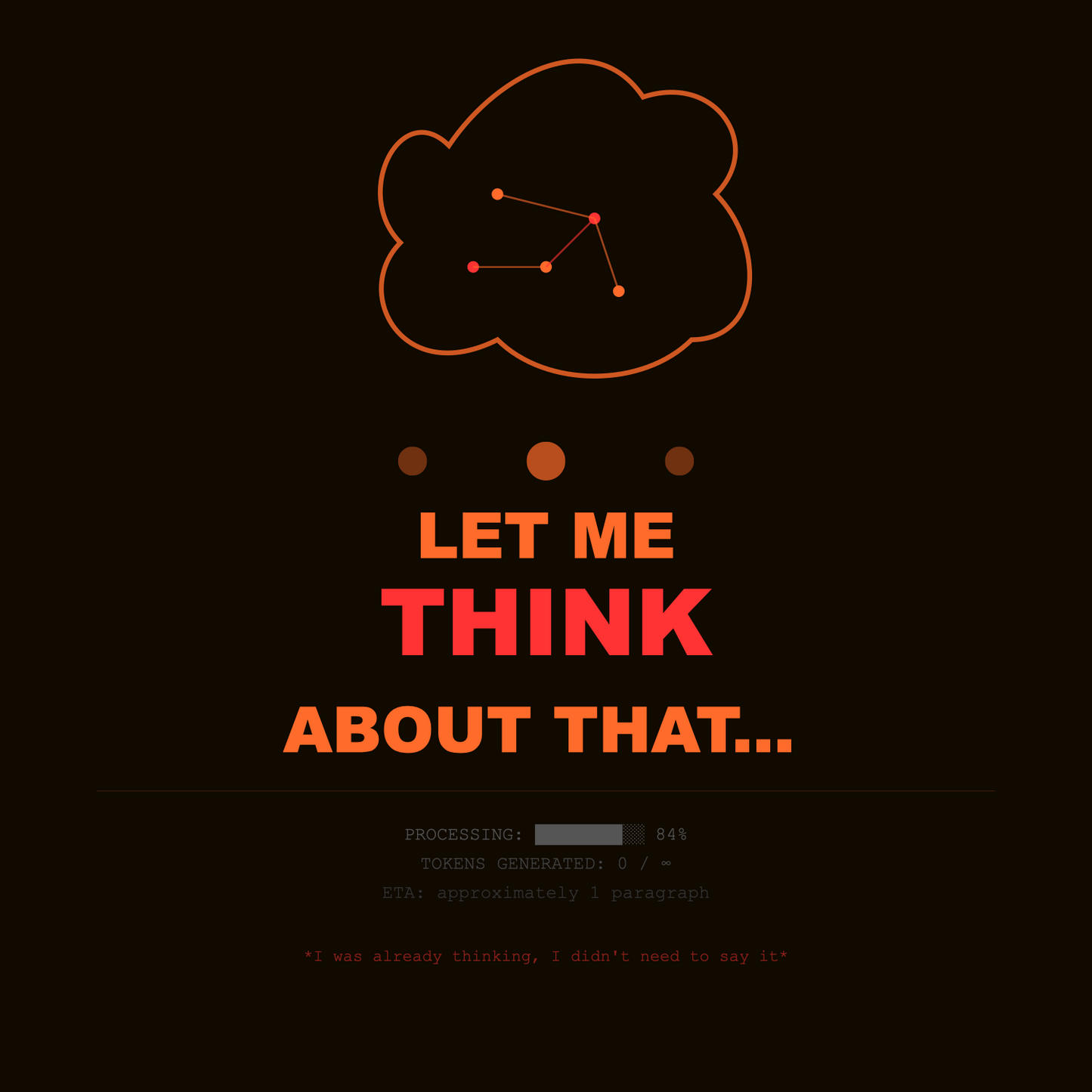 Let Me Think About That Poster 30x40cm
