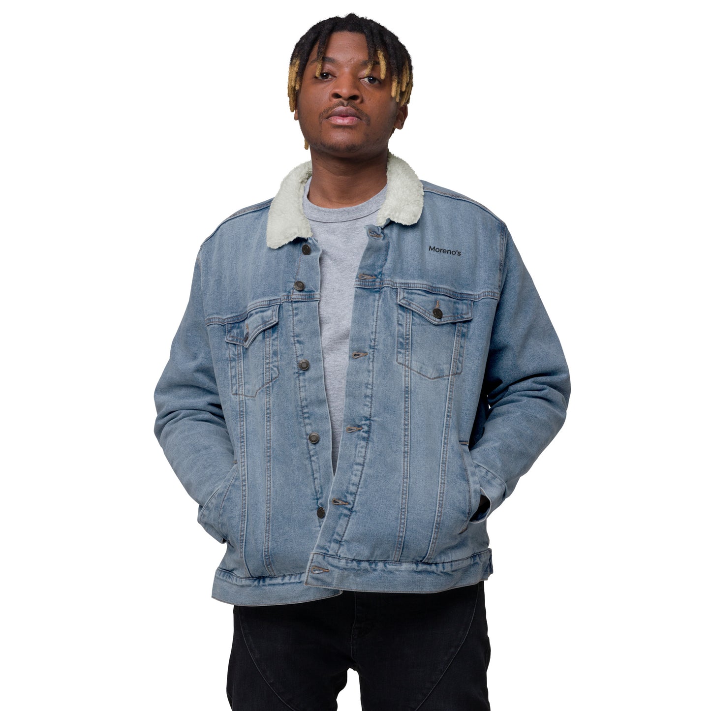 Unisex Sherpa Jeansjacke