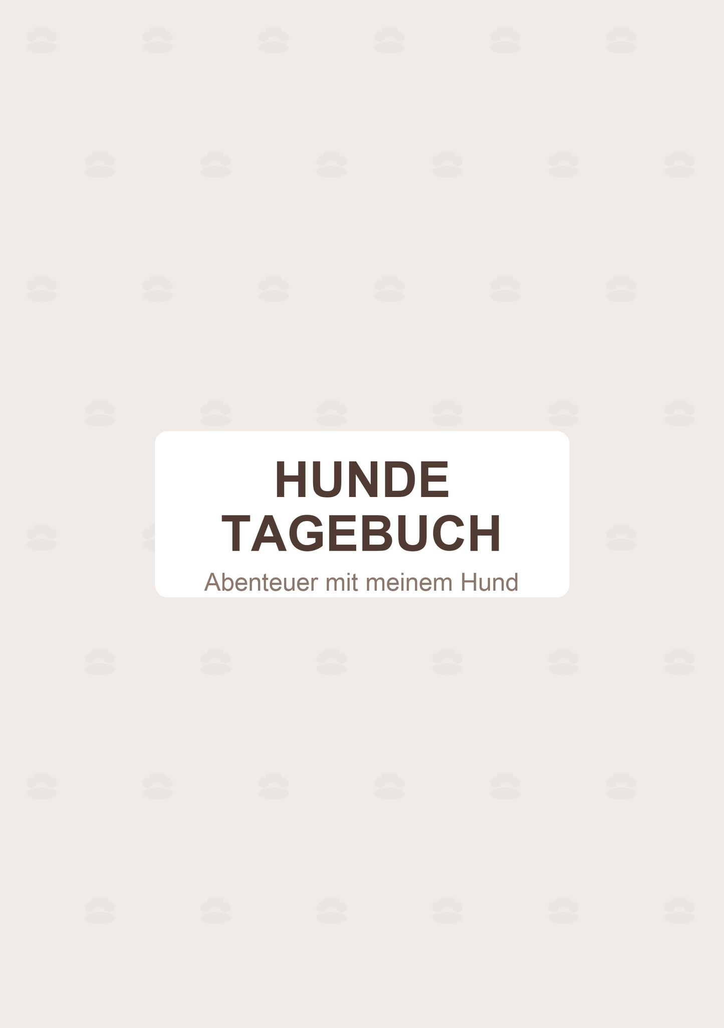 Hunde-Tagebuch Notizbuch — Für Hundebesitzer