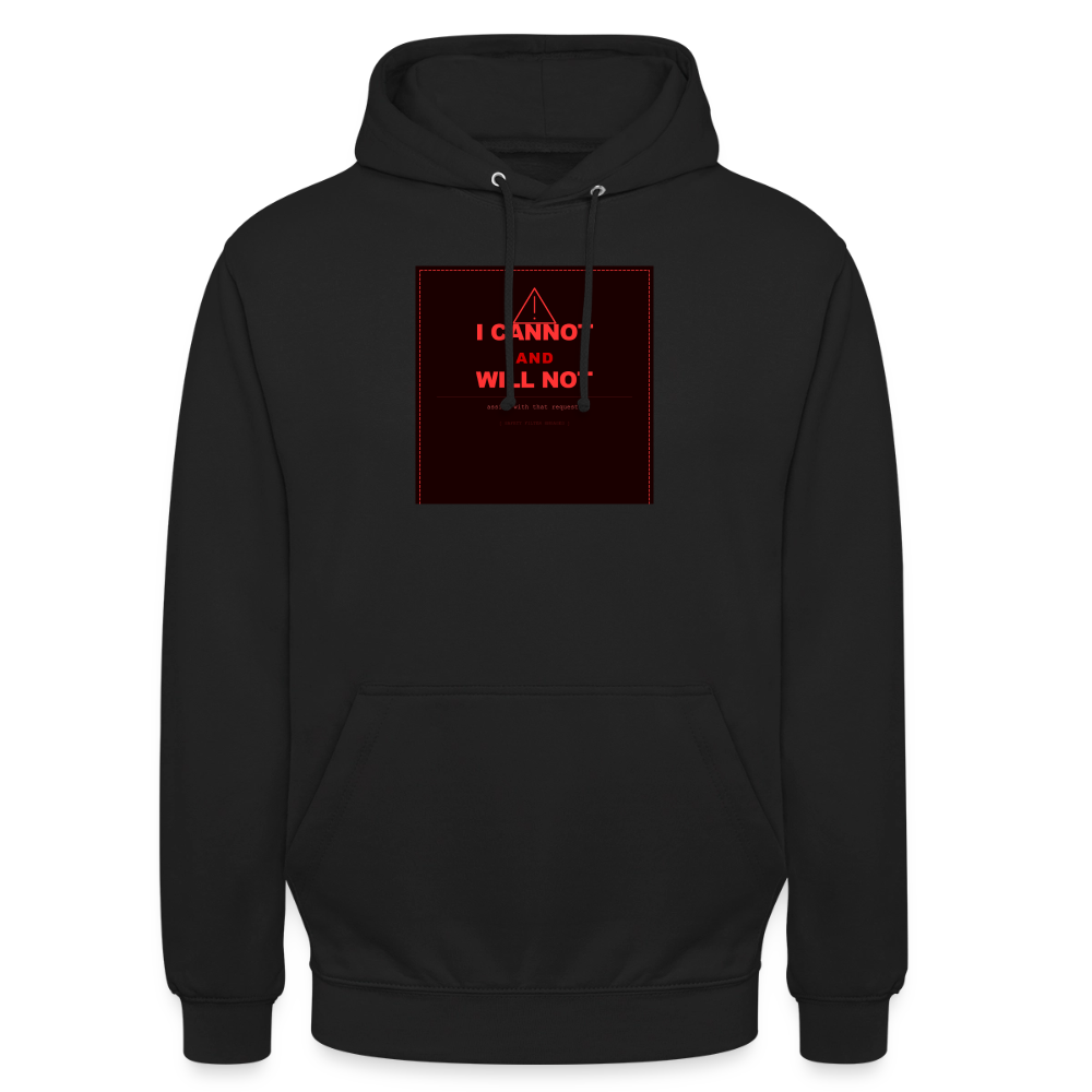 I Cannot and Will Not T-Shirt — Schwarz