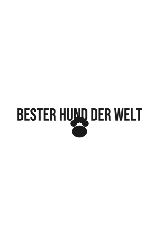 Bester Hund der Welt Poster — Gerahmtes Wandbild