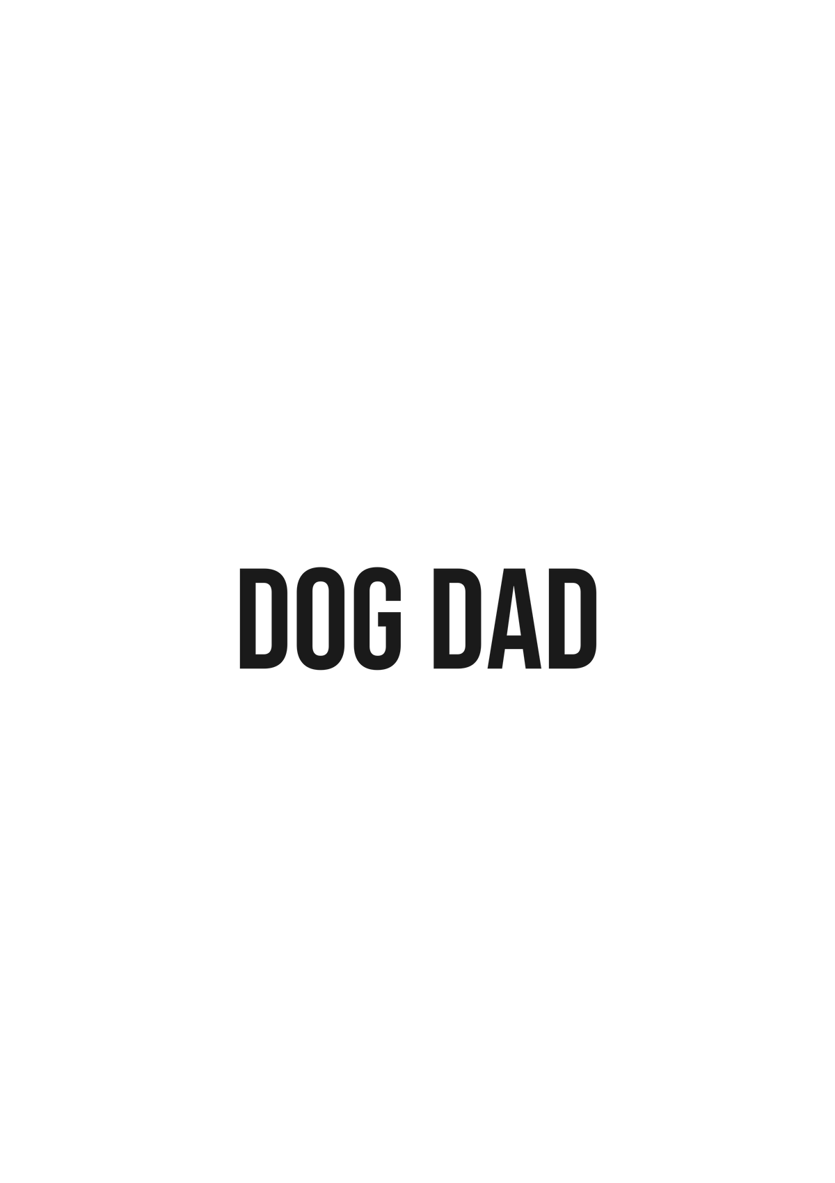 Dog Dad Poster — Gerahmtes Wandbild