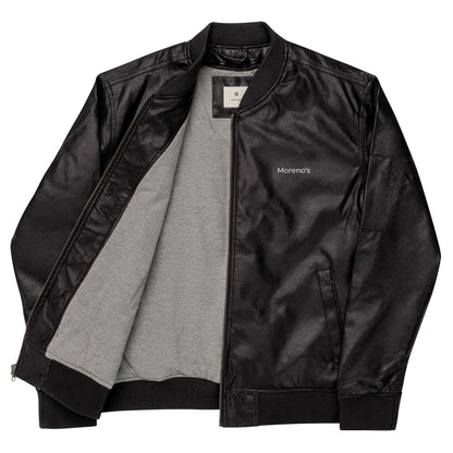 leather bomber jacket