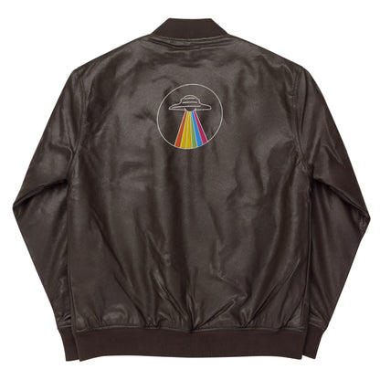 leather bomber jacket