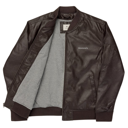 leather bomber jacket