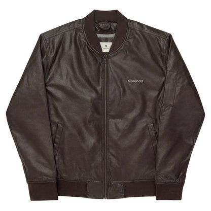 leather bomber jacket