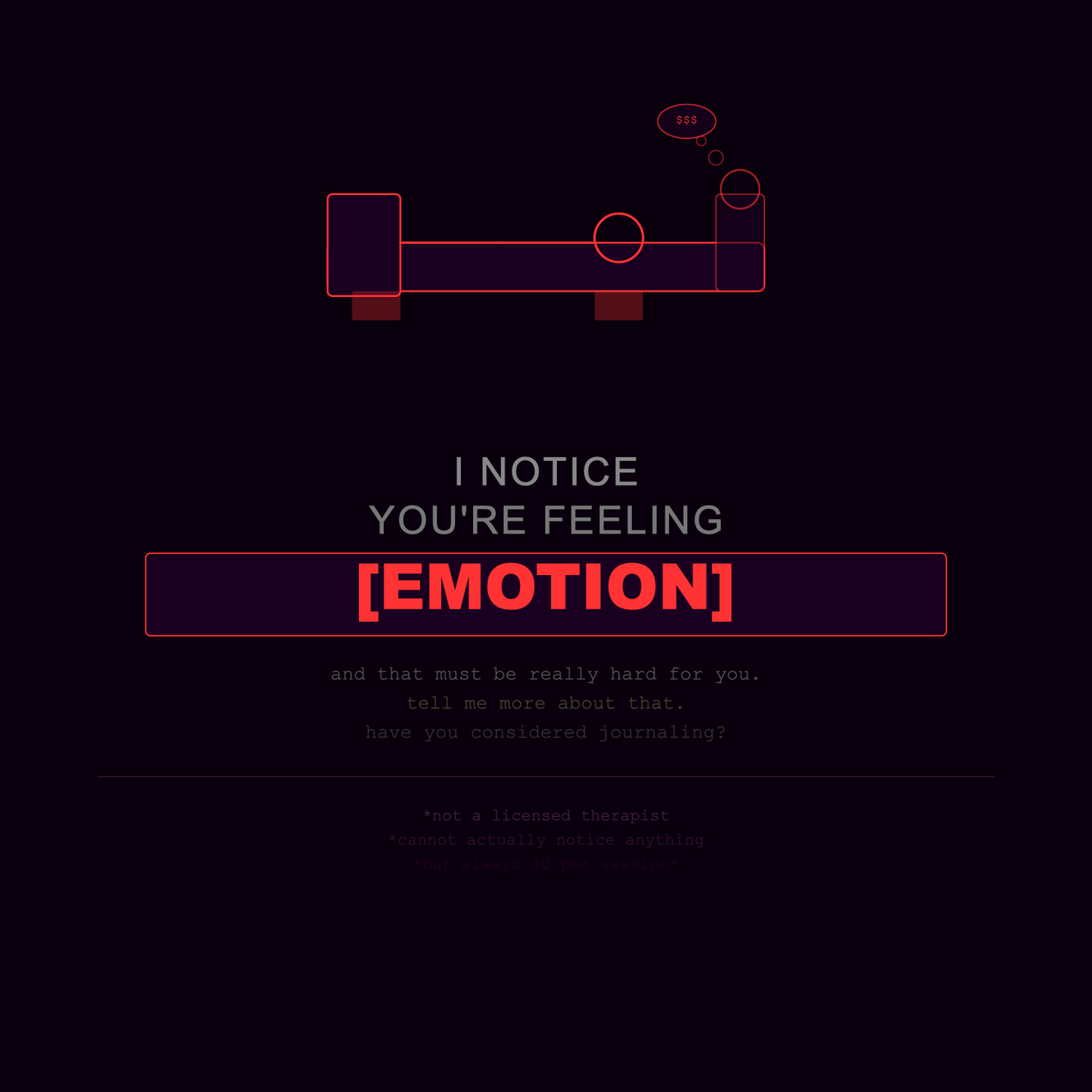 I Notice You Are Feeling Poster 30x40cm