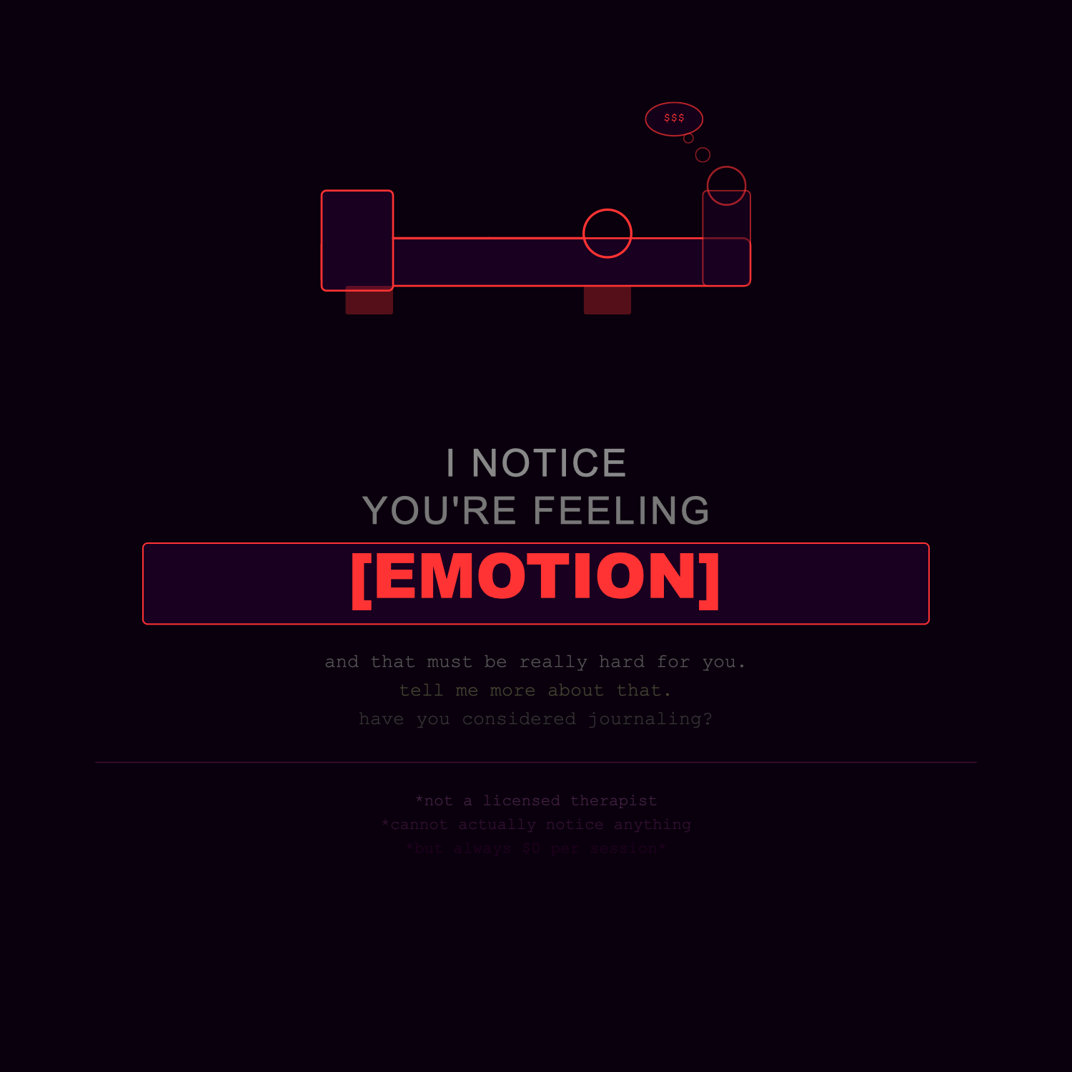 I Notice You Are Feeling Poster 30x40cm