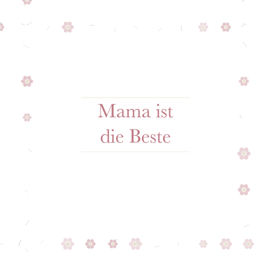 Mama ist die Beste - Notizbuch mit floralem Design